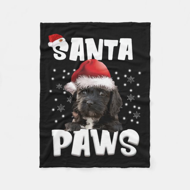 Manta Polar Navidades de Diversión Apoo Iluminan Perro Perro P (Anverso)