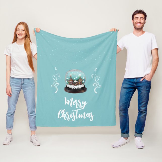 Manta Polar Navidades de Foliage de Glass Snowball Winter Vill (In situ)