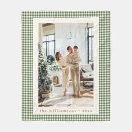 Manta Polar Navidades de fotografía familiares de Personalizad