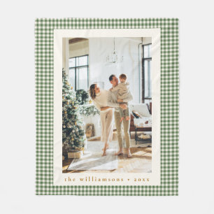 Manta Polar Navidades de fotografía familiares de Personalizad