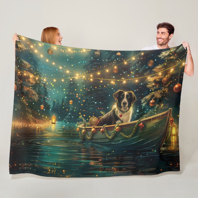 Manta Polar Navidades de Frontera Collie Voyage festivo (In situ)