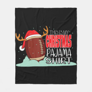 Manta Polar Navidades de fútbol pelota Santa Hat Fun Sport Xma