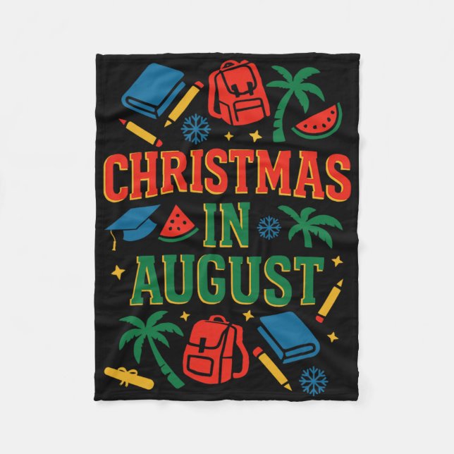 Manta Polar Navidades De Graduación De Palm Tree De Ck To Scho (Anverso)