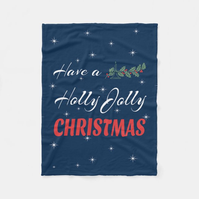Manta Polar Navidades de Have Holly Jolly (Anverso)
