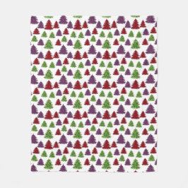 Manta Polar Navidades de impresión Leopard Patrón de árboles c