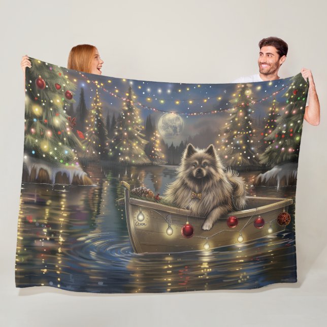 Manta Polar Navidades de Keeshond Voyage festivo (In situ)