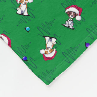 Manta Polar Navidades de KiniArt Perros de Bretaña
