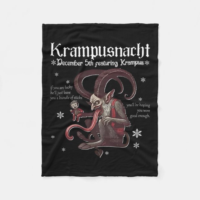 Manta Polar Navidades de Krampusnacht Monster Krampus Lover Fe (Anverso)
