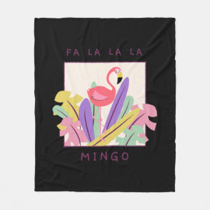 Manta Polar Navidades de La Mingo Falala Snow Flamingo