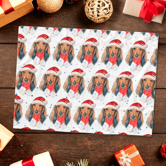 Manta Polar Navidades de la raza de perro de Dachshund (Subido por el creador)