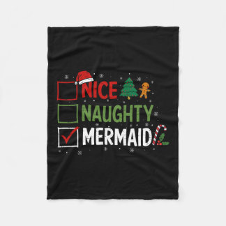 Manta Polar Navidades de la sirena de Ntrina Pajamas Santa Cla