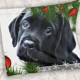 Manta Polar Navidades de Labrador Negro