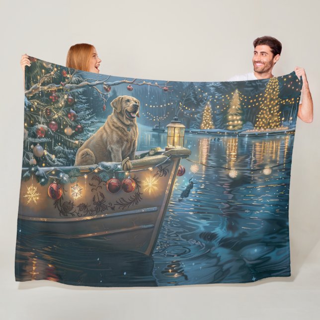 Manta Polar Navidades de Labrador: Viaje festivo (In situ)