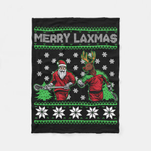 Manta Polar Navidades de Laxmas de Merry Lacrosse Jugando Sant