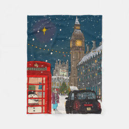 Manta Polar Navidades de Londres inspirados en el Cityscape Re