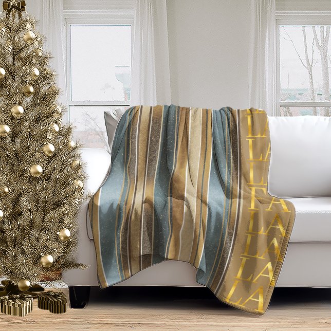 Manta Polar Navidades de los tonos de la tierra Fa La Pattern# (Subido por el creador)