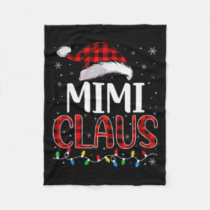 Manta Polar Navidades de Mimi Claus iluminan Navidad familiar