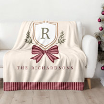 Navidades de Monograma Bow personalizados