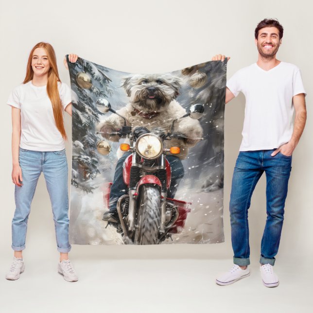 Manta Polar Navidades de motociclismo de perros de La Habana (In situ)