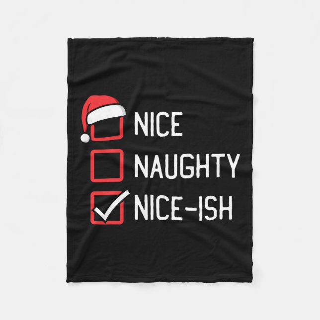 Manta Polar Navidades de Nice Naughty List (Anverso)