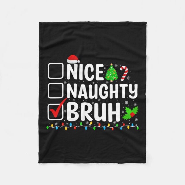 Manta Polar Navidades de Niza y Bruh iluminan a los hombres de (Anverso)