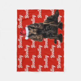 Manta Polar Navidades de nombres personalizados de perro de Co