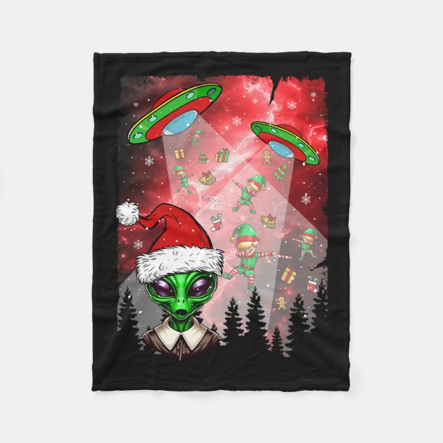 Manta Polar Navidades de objetos voladores no identificados de (Anverso)