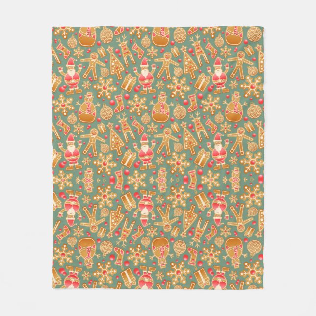 Manta Polar Navidades de pan de jengibre (Anverso)