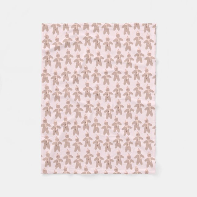 Manta Polar Navidades de pan de jengibre de invierno (Anverso)