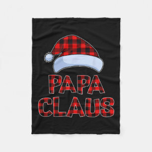 Manta Polar Navidades de Papa Claus alumbran a la familia Paja