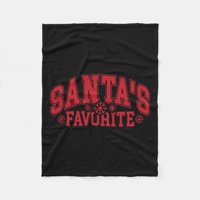 Manta Polar Navidades de Papá Noel favoritos de la familia San (Anverso)