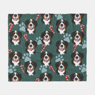 Manta Polar Navidades de Perro de Montaña de Bernese