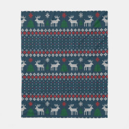 Manta Polar Navidades De Punto Decorativos En Árbol De Pino De