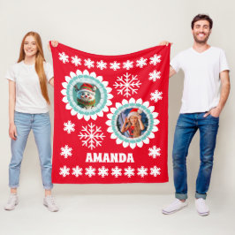 Manta Polar navidades de renos 3D Niños personalizados Foto Ro