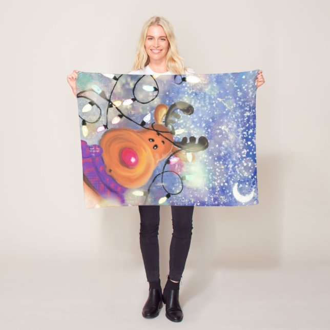 Manta Polar Navidades de renos Baby Fleece Blanket (In situ)