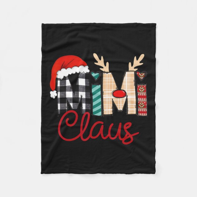 Manta Polar Navidades de renos de Mimi Claus (Anverso)
