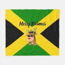 Navidades de renos jamaiquinos en blanco