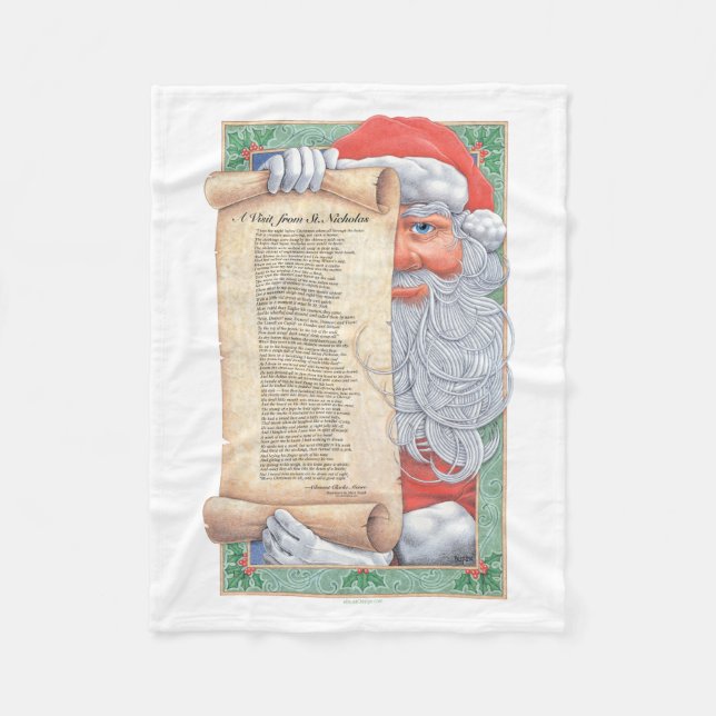 Manta Polar Navidades de Santa Claus (Anverso)