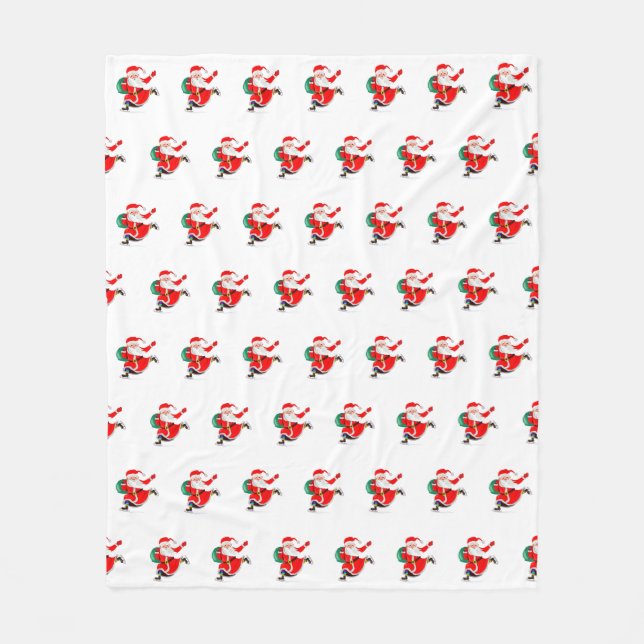 Manta Polar Navidades de Santa Claus Fleece Blanket (Anverso)