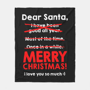 Manta Polar Navidades de Santa Claus Wish List entregan Navida