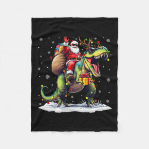 Manta Polar Navidades de Santa Riding Dinosaur T Rex Hombres X