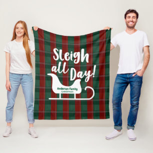 Manta Polar Navidades de Sleigh all Day