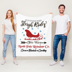 Manta Polar Navidades de Sleigh Monts en Antigüedad