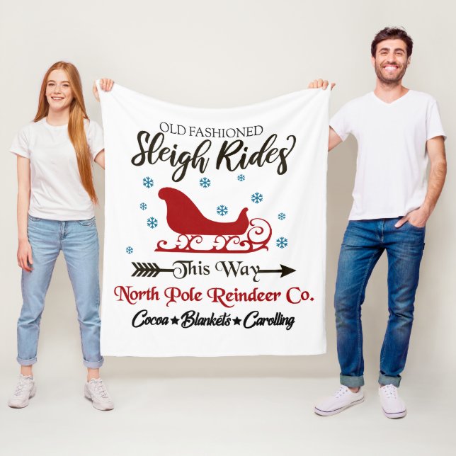 Manta Polar Navidades de Sleigh Monts en Antigüedad (In situ)