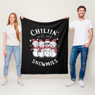 Manta Polar Navidades De Snowman Chillin Con Mi Regalo De Niev