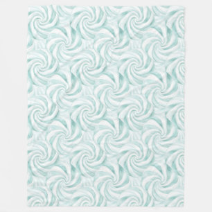 Manta Polar Navidades de Swirls White Swirls Aqua Mint