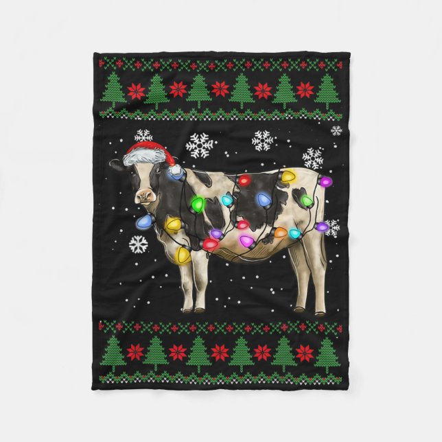 Manta Polar Navidades de vaca (Anverso)