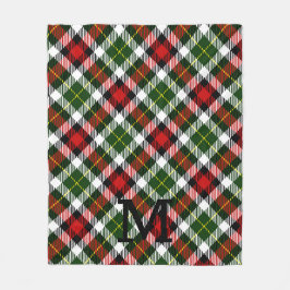 Manta Polar Navidades de vacaciones Monograma Fiesta inicial