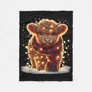 Manta Polar Navidades de vacas de Santa Highland Navidad Granj