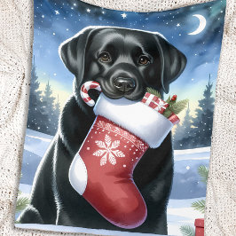 Manta Polar Navidades del amante del perro recuperador del lab
